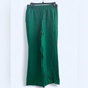Green Wide-Leg Pants